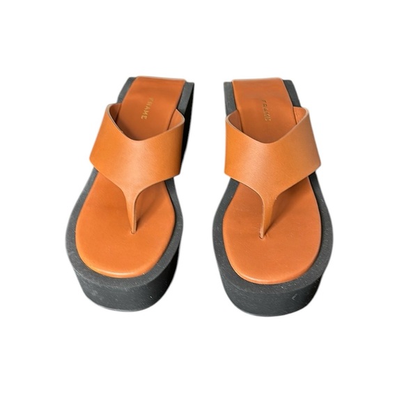 Frame Le Ocean Platform Leather Sandals $298 - Picture 3 of 11